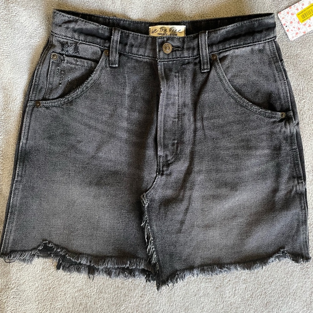 Free People Faded Black Skirt